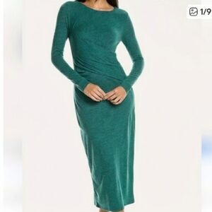 Chaser Triblend Corset Wrap Midi Dress S New With Tag Green color